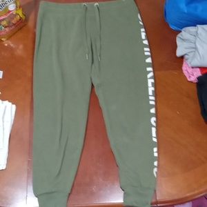 Calvin Klein Jean's Women's Olive Green Cozy Logo Fleece Joggers (M)